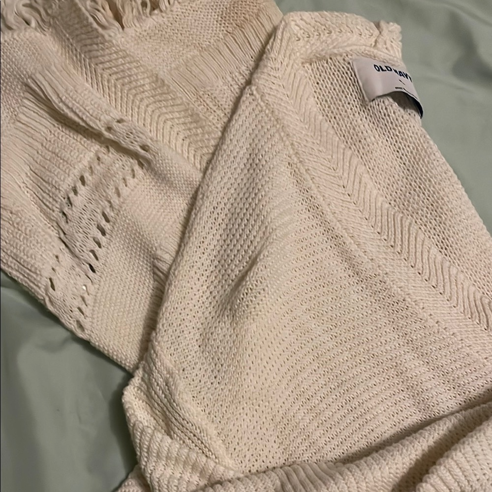 Old Navy Cream Cardigan with Textured Knit